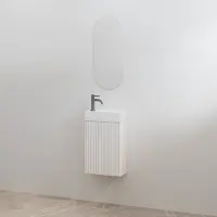Best design Toiletmeubelset geribbeld best-design mali wit onderkast + wit fontein