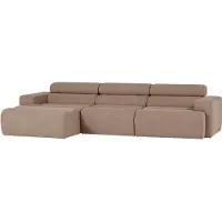 Woood Novi Chaise Longue Bank Links - Polyester - Taupe