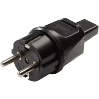 Kaiser Martin Zwarte MK Stekker PVC Aardecontact IP44 Voor Platte Kabel - 730/13/sw [30 stuks]