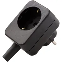 Kaiser Martin zwarte adapterstekker met aardingscontact - 595/20/sw [15 stuks]