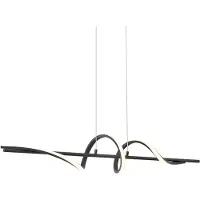 QAZQA Design hanglamp zwart 110cm incl. LED 3-staps dimbaar - Wokkel