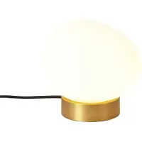 QAZQA Design tafellamp messing met opaalglas - Sally