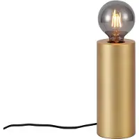 QAZQA Moderne tafellamp messing 24cm - Cylinder