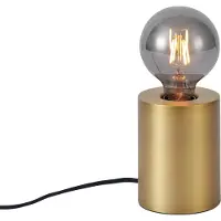 QAZQA Moderne tafellamp messing 13cm - Cylinder