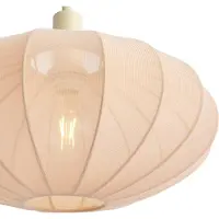 QAZQA Japandi vloerlamp beige met stoffen crèmekleurige kap - Bida
