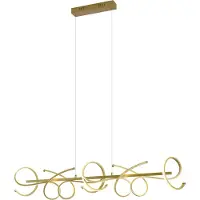 QAZQA Design hanglamp goud rechthoekig 3-staps dimbaar - Krisscross