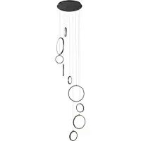 QAZQA Design hanglamp zwart 9-lichts incl. LED 3-staps dimbaar - Vide Anella