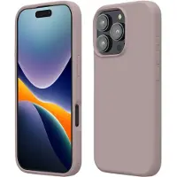 Kwmobile telefoonhoesje geschikt voor Apple iPhone 16 Pro - Hoesje met siliconen coating - Smartphone case in lila wolk