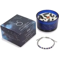 Ancient Wisdom Zodiac kristallen kaars met edelsteen armband - stier - sterrenbeeld kaars - taurus