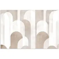 PosterMonkey Poster 30x20 cm - Abstracte bogen - Modern - Beige - Posters - Kamer decoratie - Wanddecoratie woonkamer - Muurdecoratie slaapkamer