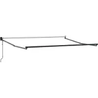 vidaXL Inklapbaar Zonnewering Frame Antraciet 350 x 250 cm Aluminium