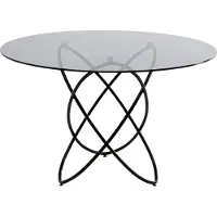 Kare design Eettafel Molekular Ø120cm zwart