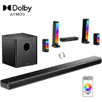 Ultimea Apollo S90 – 9.1 Soundbar met Dolby Atmos, RGB en Subwoofer – Soundbar voor TV – Zwart