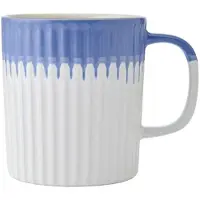 MIKASA getextureerde aardewerk mok | 410 ml | Blauw