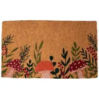 Mars & More Deurmat Kokos handgeweven paddestoelen 75cm