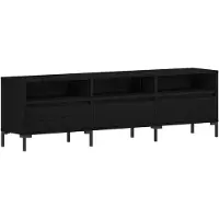 vidaXL TV Kast 150 x 30 x 44,5 cm Zwart Eiken Bewerkt hout