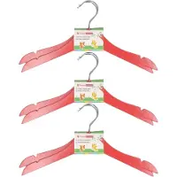 Storage solutions kledinghangers voor kinderen - 8x stuks - hout - Klerenhangers - rood
