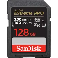 SanDisk Pro 128GB V60 UHS-II SD Cards 280/100MB