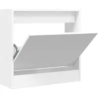 vidaXL Schoenenkast 60x21x57 cm bewerkt hout wit