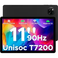 Doogee Tab A9 Pro+ - Tablet - 30GB RAM (6GB+24GB) - 128GB ROM（TB/TF）- 11Inth 90Hz HD+ - 8580mAh - Android 15 - Unisoc T7200 - Dual Speakers - Zwart