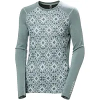 Helly Hansen Ondershirt Women Lifa Merino Midweight Graphic Crew Cactus Star Pixel Aop-XL