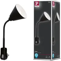 Paulmann Stekkerlamp Junus - Flexarm - E14 230V - Leeslamp & Nachtlamp Dimbaar - Stekkerspot - Stopcontactlamp voor Lees- en Nachtgebruik - Zwart