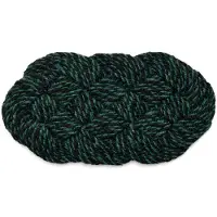 HAY Coco Deurmat Swirl 40x80 Cm Green / - Deurmatten Kokosvezel Black - AE757-F129-AT88