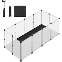 Songmics Kleindierenverblijf met afneembare en waterdichte bodem, 145L x 73B x 57H cm