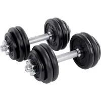 Songmics verstelbare halterset voor dames en heren, Zwart / 30Kg / Stijl 4