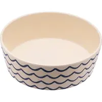 BecoPets Beco Printed Bowls - Bamboe voerbak/waterbak voor honden - duurzaam & trendy - 5 Kleuren in 2 maten - Kleur: Golven, Maat: Small - 800 ml
