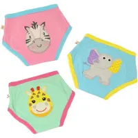 Zoocchini set van 3 oefenbroekjes - Organic katoen - Zoo Friends - Meisjes - 3-4 jaar