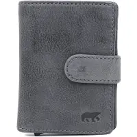 Bear design Bobby Pasjeshouder met RFID Bescherming – Pasjeshouder voor 10 Pasjes – Met Briefgeldvak & Muntgeldvak - Jeans