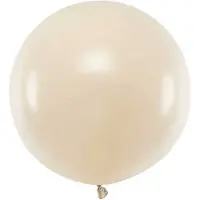 Party-Decoration Partydeco - Ballonnen latex - ivoor 60 cm (per stuk)
