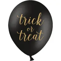 Party Deco Partydeco - Ballonnen Trick or Treat zwart 50 stuks - Halloween - Halloween Decoratie - Halloween Versiering - Halloween Ballonnen