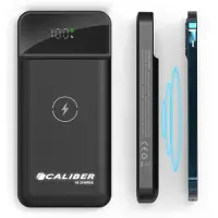 Caliber Powerbank - Draadloze Powerbank 10000 mah - 22.5W Snellader - Digitaal Display - usb c kabel