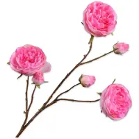 Silk-ka Kunstbloem-Zijde Bloemen Roos Tak Roze 101 cm