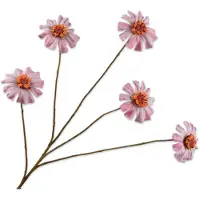 Silk-ka Kunstbloem Zinnia Paars / Roze H 89 Cm