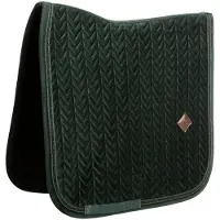 Kentucky Horsewear Horsewear - Zadeldoek velvet mini Pearls dressuur dennengroen