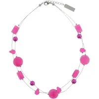 Behave Korte Ketting - Roze Kralen - Nikkelvrij - 38,5 cm