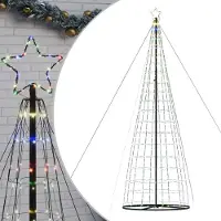 vidaXL LED-kerstboom 1534 LEDs kleurrijk 500 cm