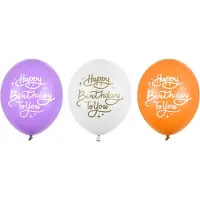 Party Deco Partydeco - Partydeco ballonnen - Happy Birthday To You (50 stuks)