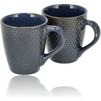 Discountershop Espresso Kopjes – Set van 2 – Aardewerk Koffiebekers met Oor 200 ml – Koffiemokken en Theemokken – Voor Koffie, Thee en Cappuccino