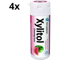 Miradent Xylitol Kauwgom | Watermeloen | 4 x 30 stuks | Voordeelverpakking