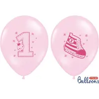 Party-Decoration Partydeco - Ballonnen 1st Birthday Roze