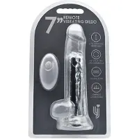 Power Escorts 7 Inch Remote Vibrating Realistische Dildo – Transparant – br-n12467
