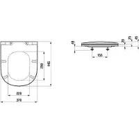 Laufen Lua toiletzitting met deksel, model 89108.2, wit, 1 stuk.