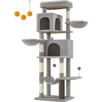 Feandrea kraboom, groot, 174 cm hoog, XL, met 2 holtes en 2 ligplaatsen