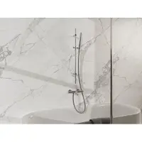 FortiFura Calvi Badkraan - met glijstangset - staafhanddouche - metalen doucheslang - PVD - geborsteld RVS SW1413851/SW496812/SW706208/SW720222