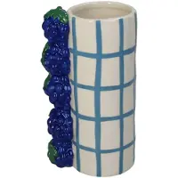 HD Collection Vase Grape Stoneware Blue 11x8x18.5cm