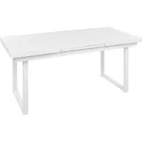 Beliani VALCANETTO - Tuintafel - Wit - 90 x 180/240 cm - Aluminium